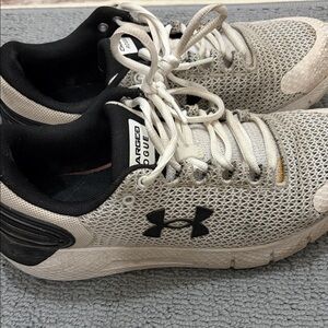 Under Armour White and Black Athletic Shoes